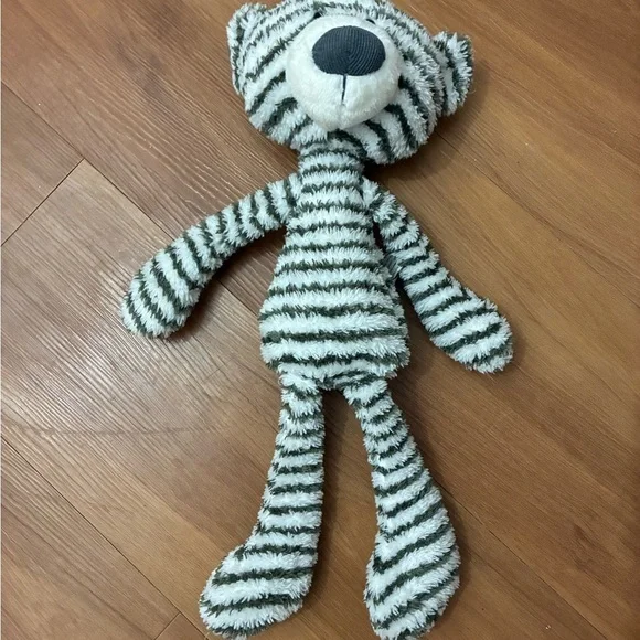 GUND Zag (or Stripe) Toothpick teddy bear plush with black and white stripes - Picture 1 of 3